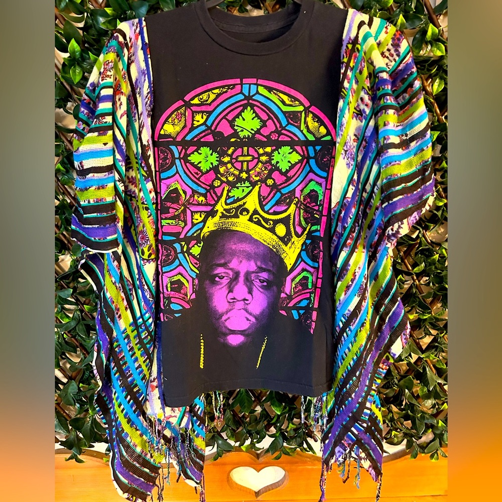 UPCYCLED one of a kind, BIGGIE B.I.G. Music T Shirt